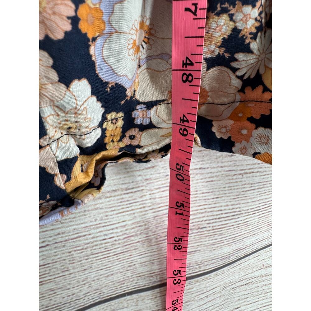 Free People Floral Tiered Maxi Dress in Black, Peach, Yellow - Picture 7 of 9